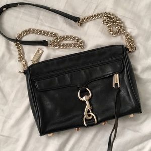 Rebecca Minkoff Mini MAC in Black/Gold